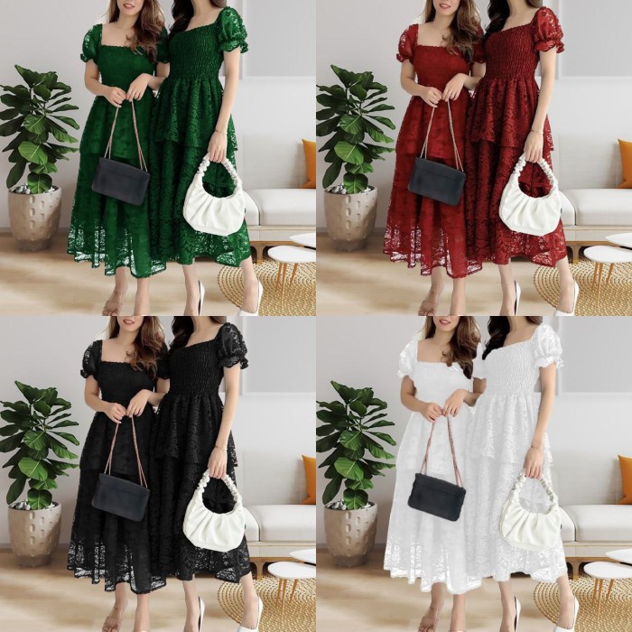 DRESS SUSUN ELIE PARTY DRESS BRUKAT DRESS NATAL DRESS PESTA NV17