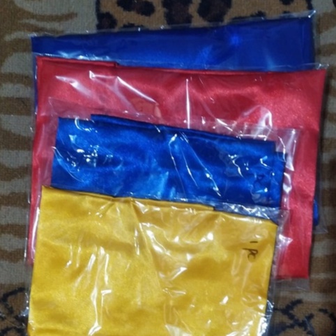 Cloth For Flag Banner Satin Kotak Polos Kainnya Saja. Alat Tari Props Penari Tarian Tamborin Gereja