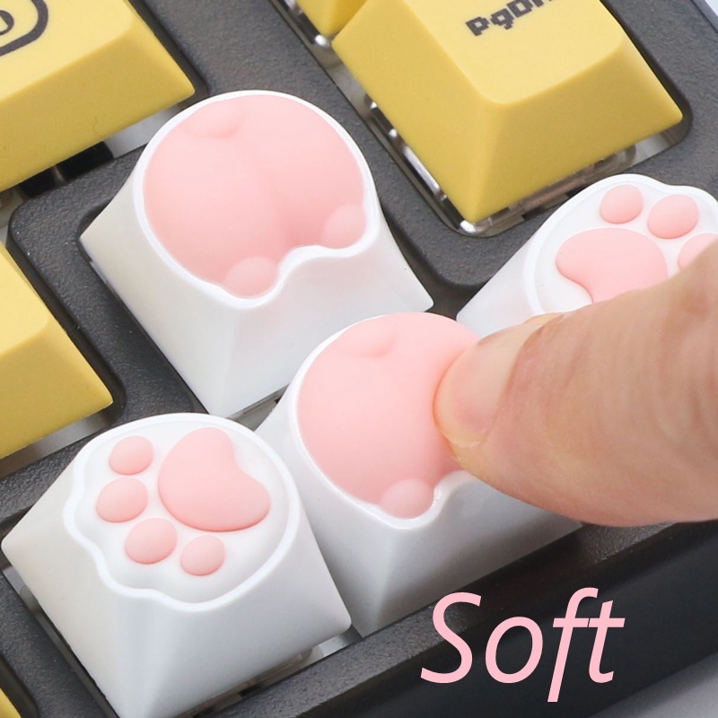 Keycap Keyboard Mekanikal Handmade Bentuk Cakar Kucing Lucu Bahan ABS R4