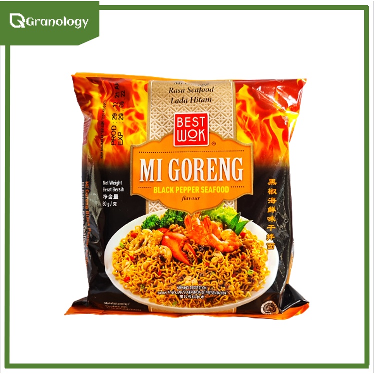 Best Wok Mie Goreng Instan Blackpepper Seafood 85 gram