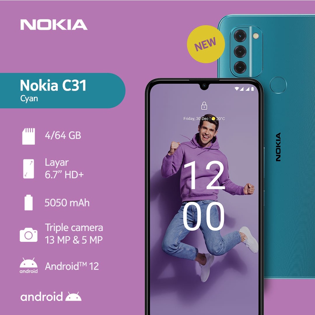 NOKIA  C31 4/64 -GARANSI RESMI
