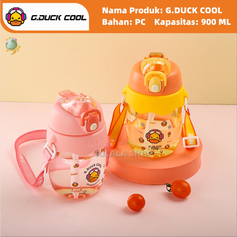 [TULALA SHOP]Botol minunJerami Anak Karakter duck/Botol Minum Import Kualitas Tinggi/Botol Minum Lucu Motif Karakter Imut dengan Sedotan Tempat Air Minum Sedotan Straw Water Bottle Wadah