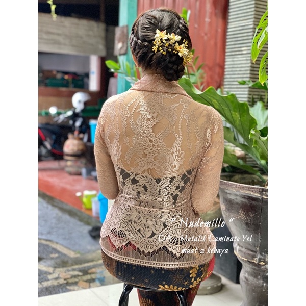 Dewibusana || kain kebaya metalik laminate ysl muat 2 kebaya