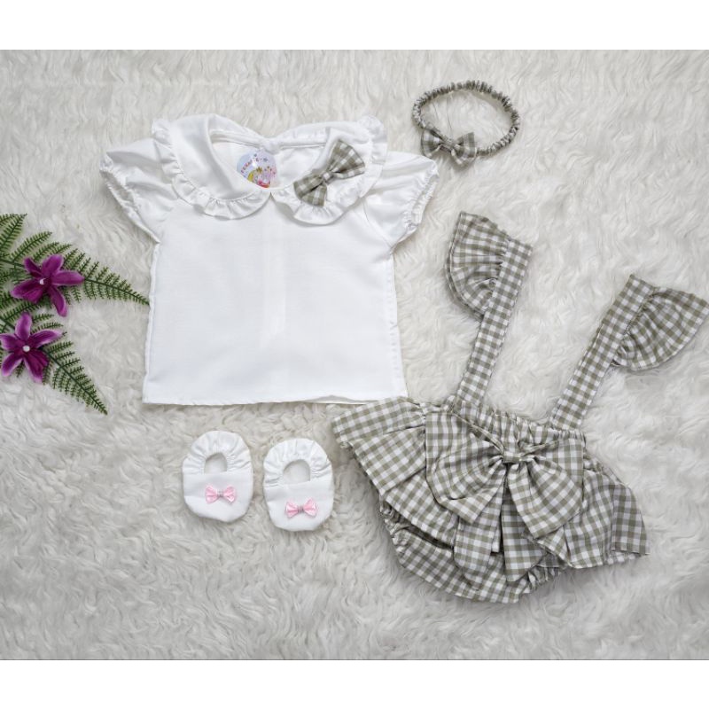 baju bayi perempuan Set Jumper Allea ff008