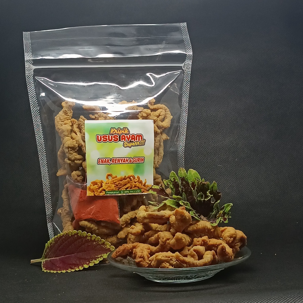 

Keripik Usus Ayam Crispy Renyah gurih / 150 gr