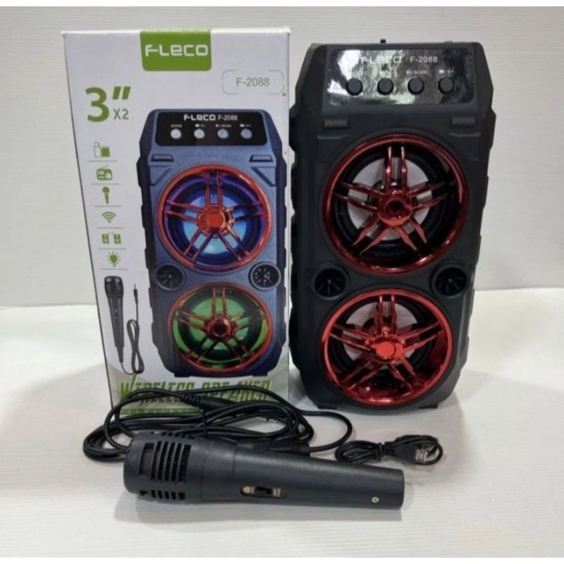 Terbaru Speaker Bluetooth Fleco-2088 Fre mic