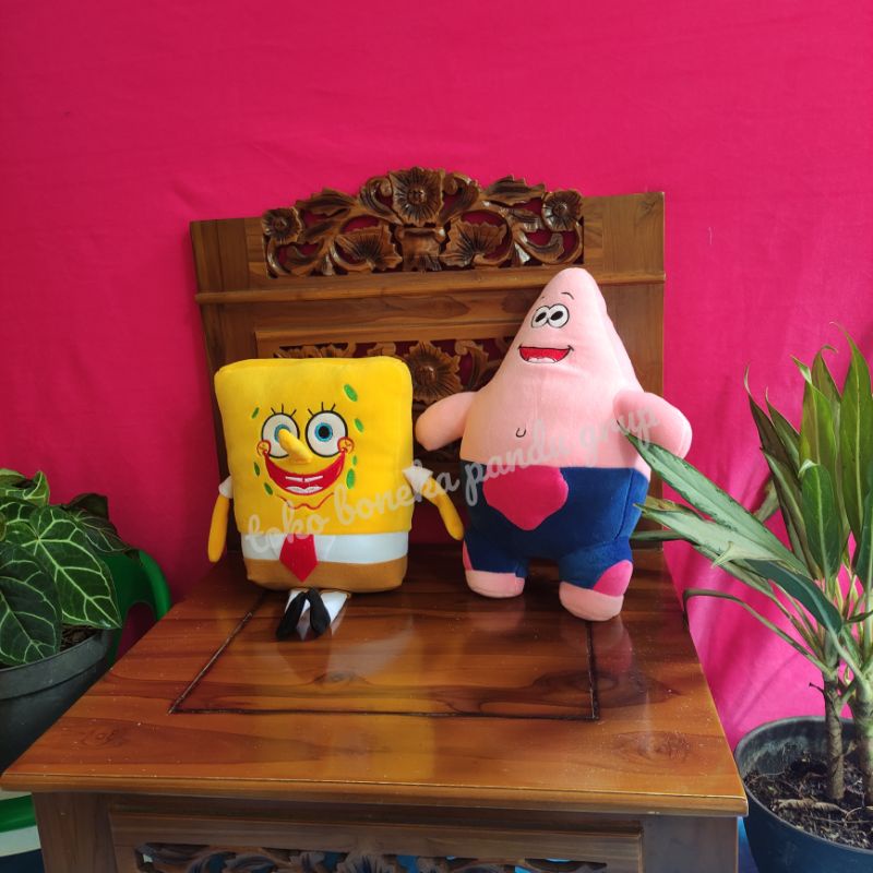 Sepasang boneka spongebob&patrick