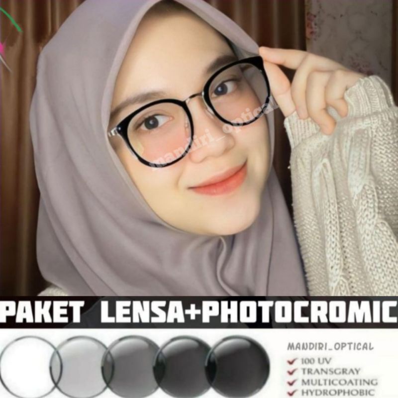 [BISA COD] Frame kacamata fashion | kacamata minus | kacamata photocromic | kacamata anti radiasi | kacamata wanita | kacamata pria | lensa minus | lensa photocromic | kacamata hitam | kacamata hitam wanita | kacamata cat eye photocromic