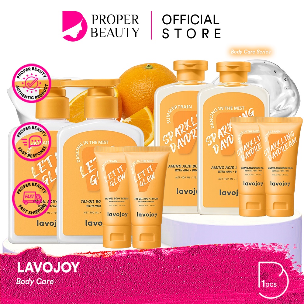 LAVOJOY Body Care Autralia / Perawatan Tubuh / Shower Scrub Body Wash Serum Lotion Cream Hand Butter Perfume Foot Mask Exfoliating Peel Oil / Sabun Mandi Parfum Masker / Skincare Skin Hair Face Care Treatment Kulit Badan Kaki / LVJ Lavo Joy Series Paket