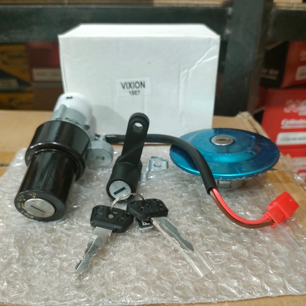 kunci kontak assy set vixion old lama plus tutup tangki dan kunci jok (kualitas ori super)