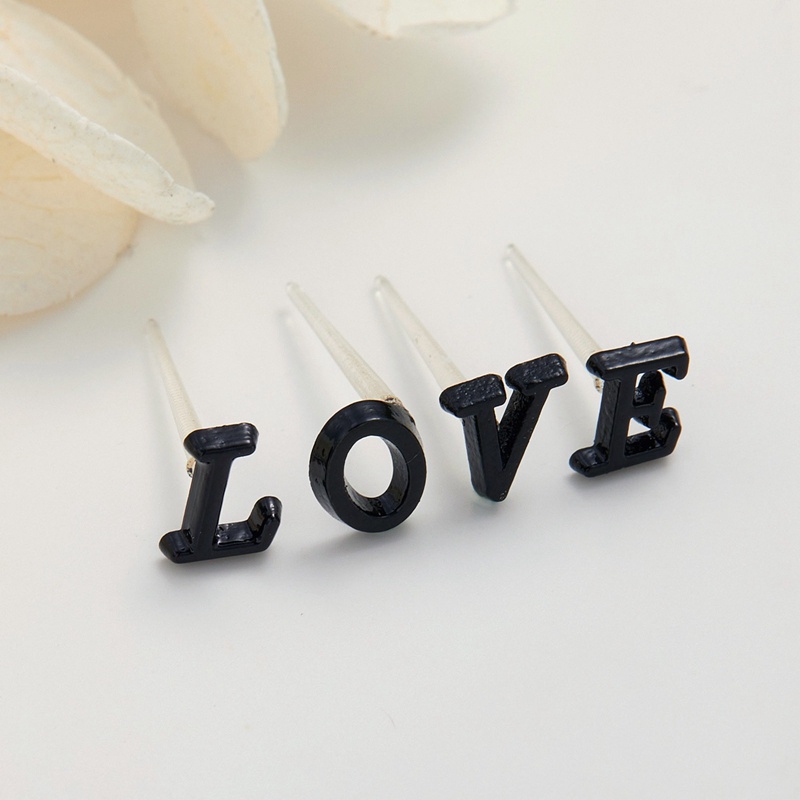 Fancyqube Anting Stud Desain 26 Huruf Alfabet A Z Untuk Perhiasan