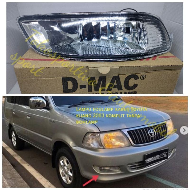 Lampu foglamp kabut Toyota kijang kapsul 2003 2004 krista LSX LGX LX EFI