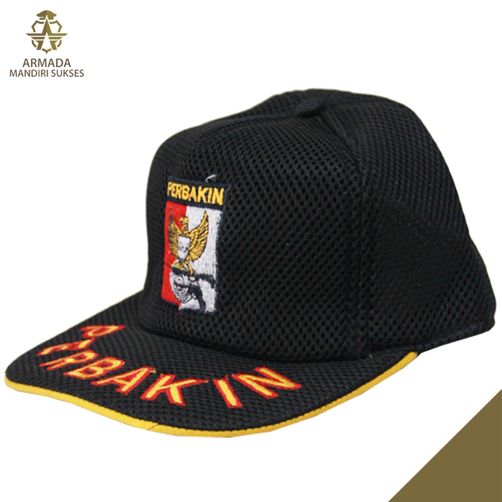 Topi Jaring Perbakin Logo - Topi Perbakin Logo Mesh