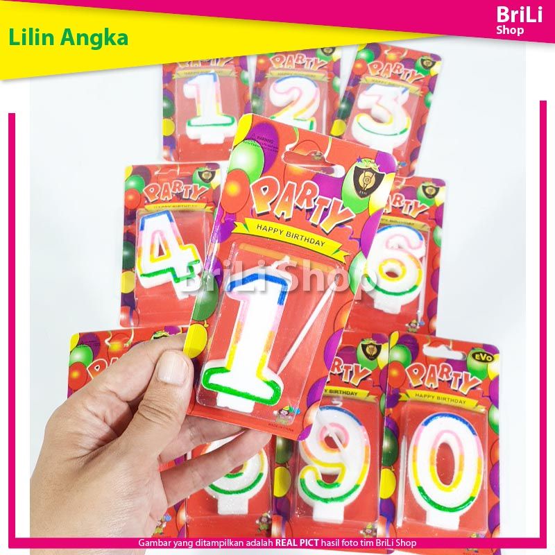 Lilin Angka Kue Ulang Tahun Cake Tart Ultah