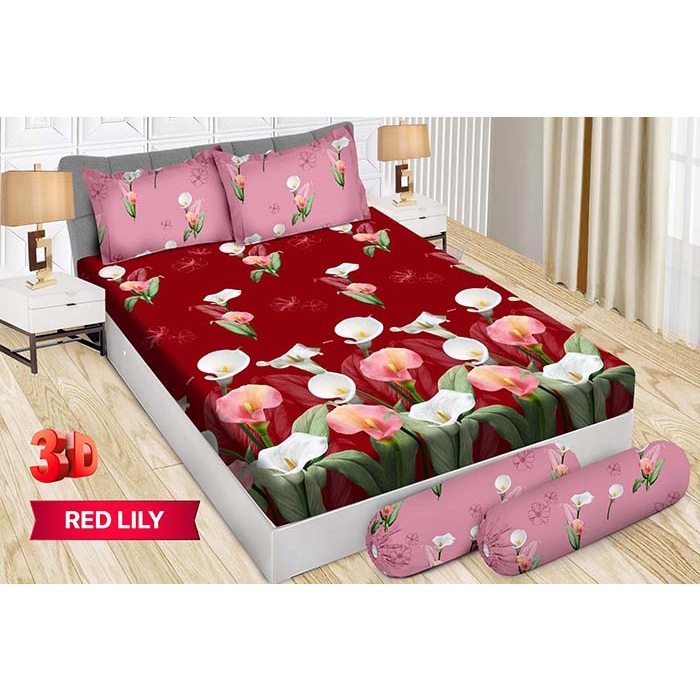 Ss Sprei Bonita 160 Part A 160x200 Cm Queen Size No. 2 Mix Motif BUNGA MINIMALIS