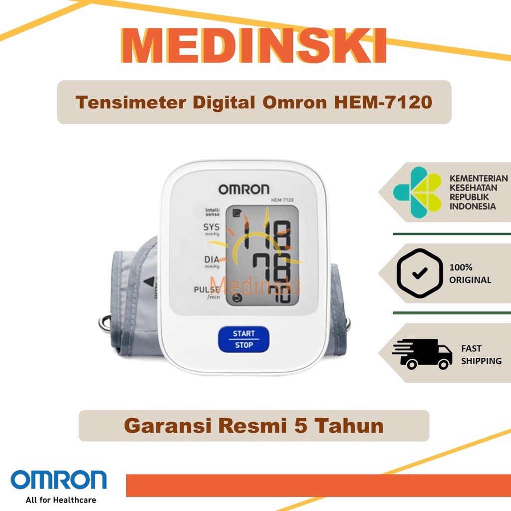 OMRON HEM-7120 Tensimeter Digital Alat Ukur Cek Tes Tensi Tekanan Darah HEM7120