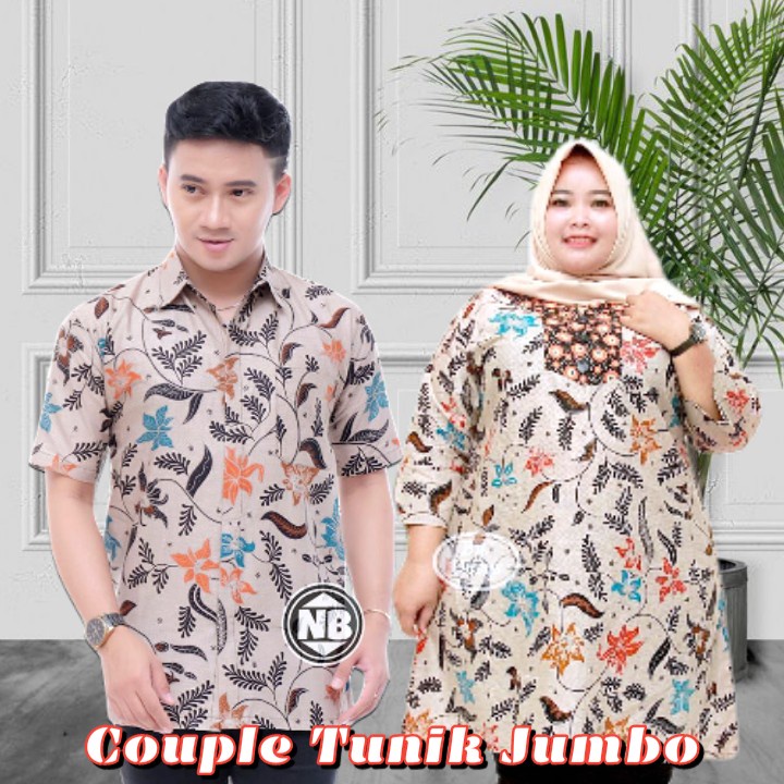Baju Couple Tunik Batik Jumbo Ld 140 Batik Halus Motif Terbaru