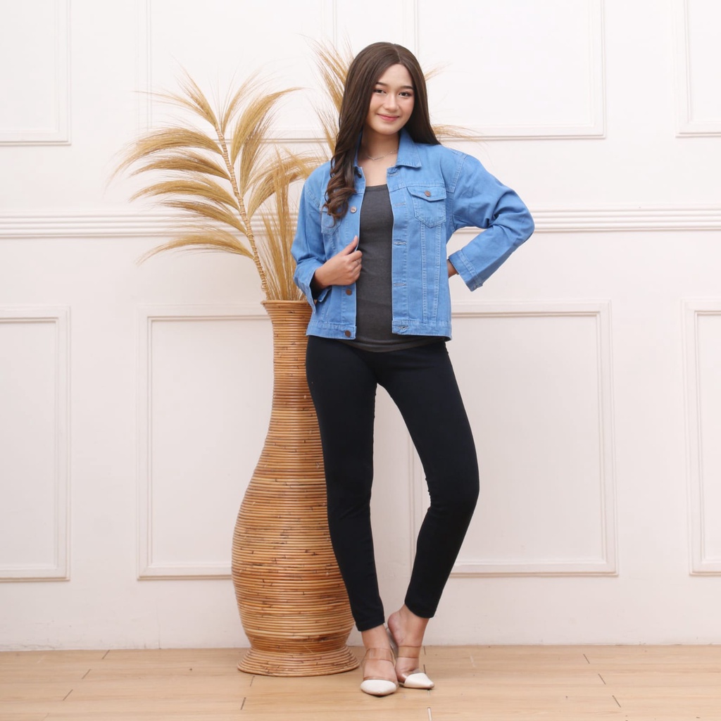 PROMO MURAH JAKET BIONDY WANITA / JAKET JEANS WARNA / JAKET JEANS WANITA