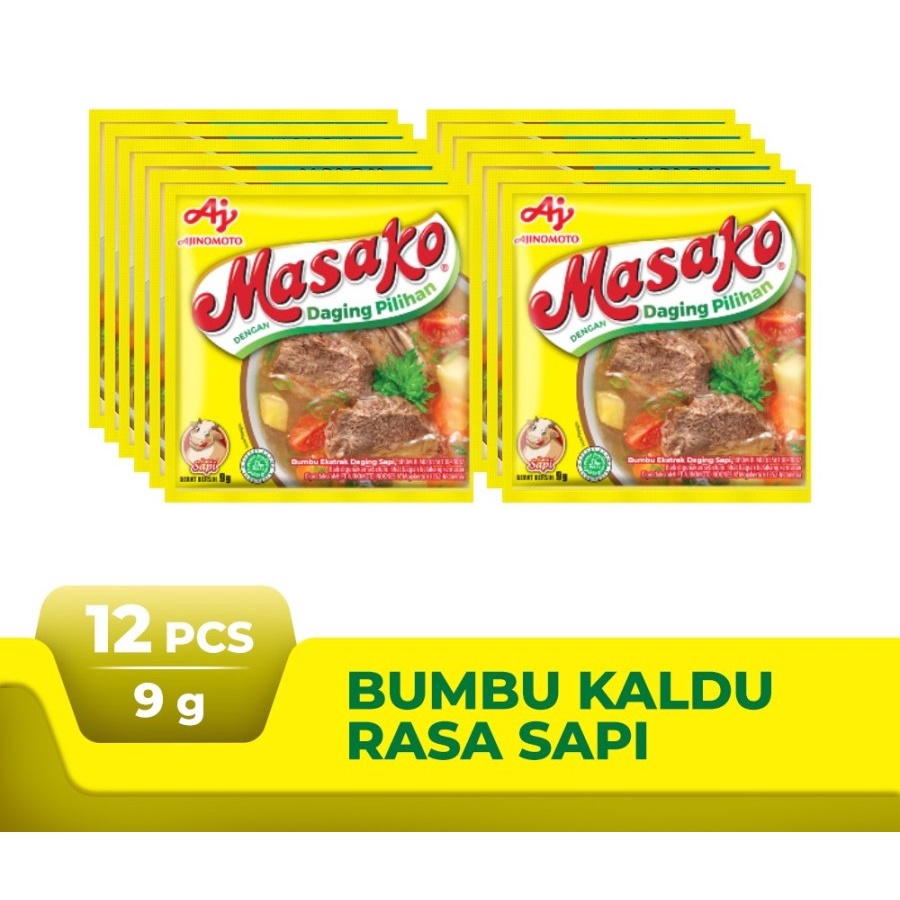 Masako Renceng Sachet Bumbu Masak Penyedap Rasa Sapi 9Gr