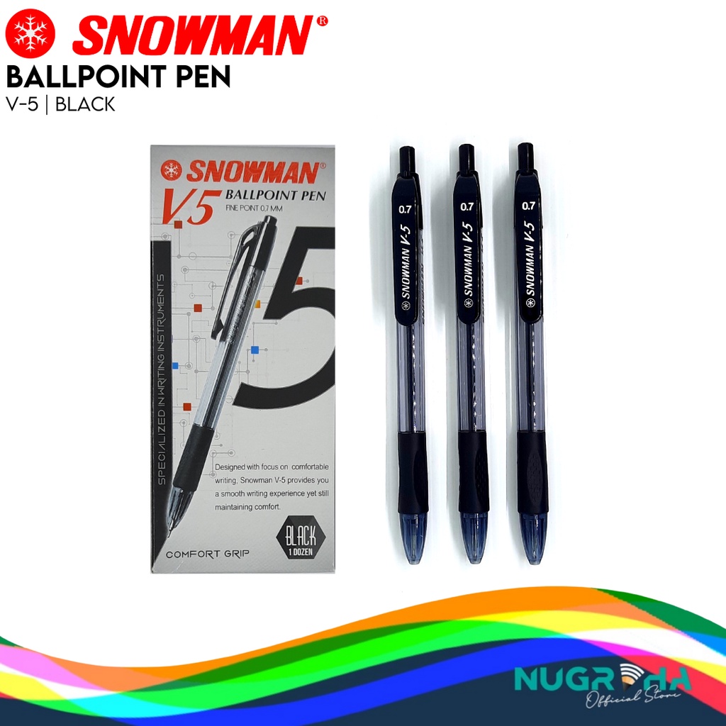 

Pulpen / Ballpoint / Pen / Bolpen Fine Point Snowman V-5