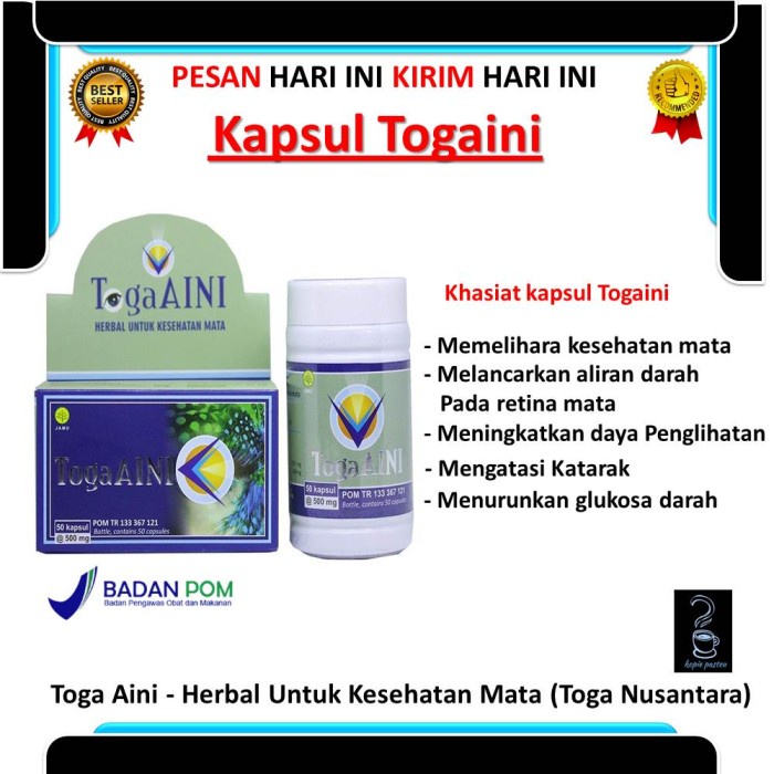 

Kapsul Toga Aini Obat Herbal Kesehatan Mata - Obat Kesehatan Mata