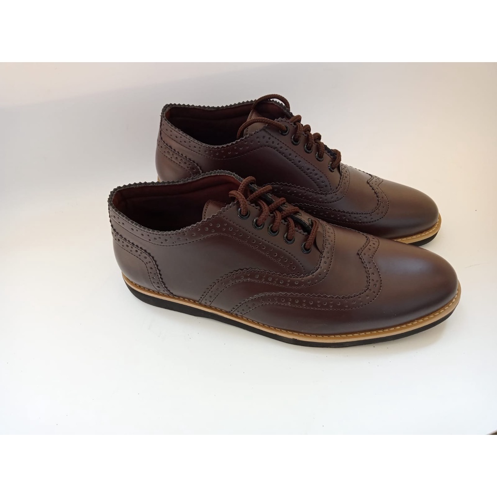 Sepatu Motif Docmart Semi Boot Bahan Leather Synthetic Premium Tali 5