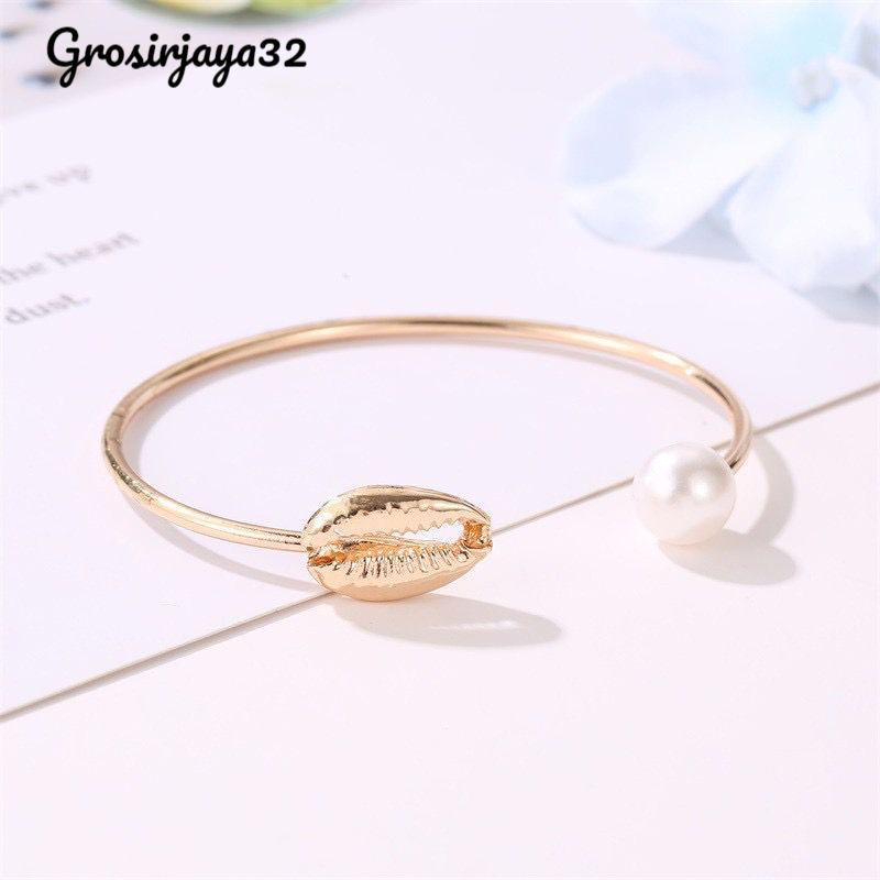 Gelang Tangan Wanita Motif Kerang Aksesoris Fashion Import