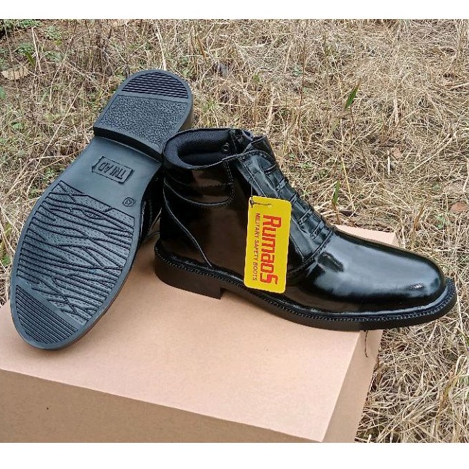 model baru-sepatu PDH TNI/dinas KANTORAN kulit sapi asli hitam kilap