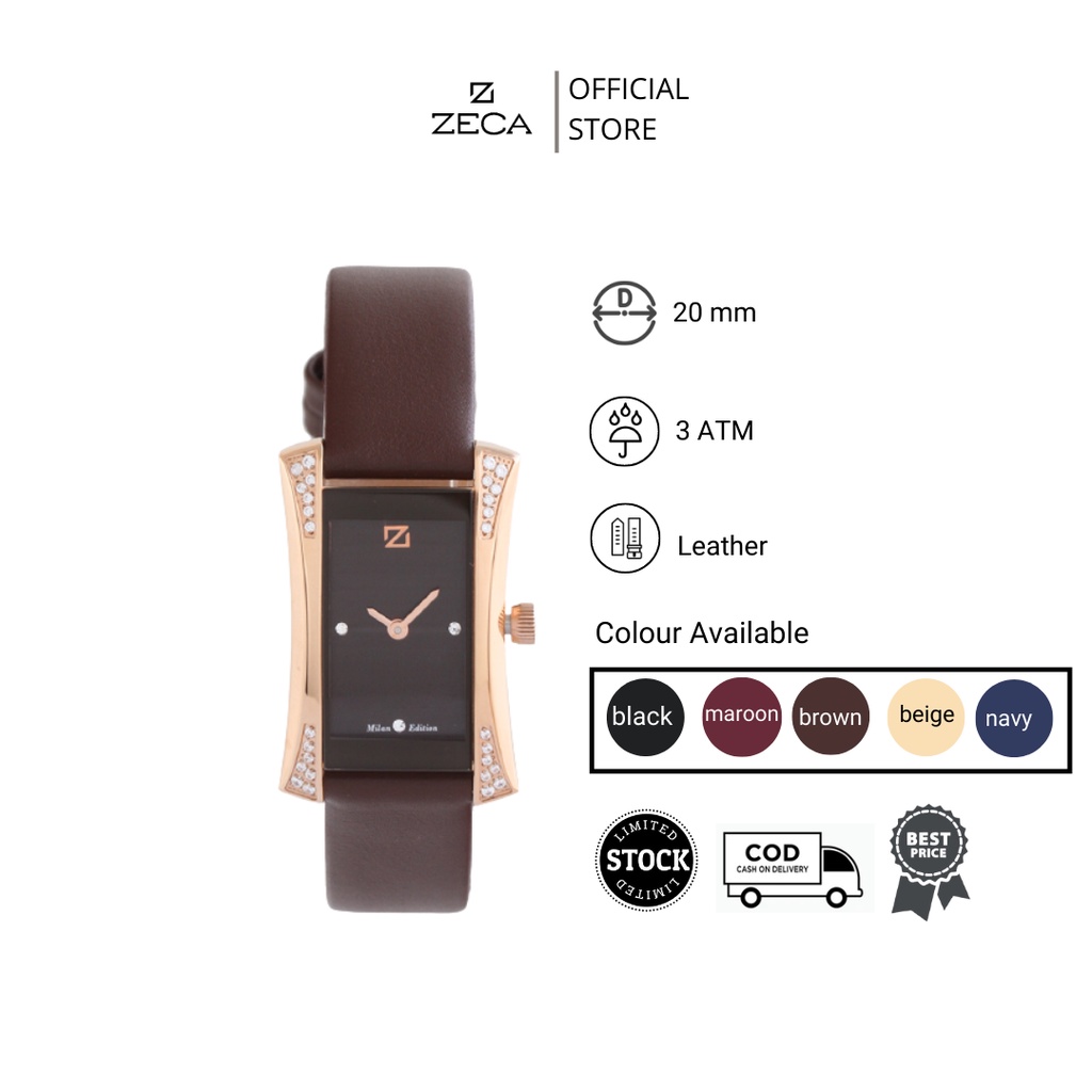 Zeca  Jam Tangan Wanita Leather Analog Original Bergaransi Anti Air 149LD series