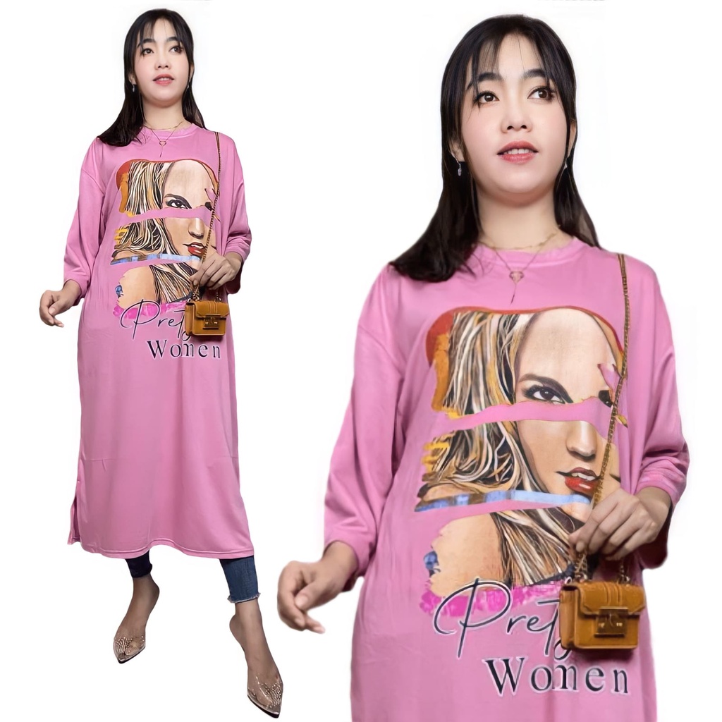 TUNIK WANITA MUSLIM MIDI OVERSIZE VIRAL HIJAB FRIENDLY