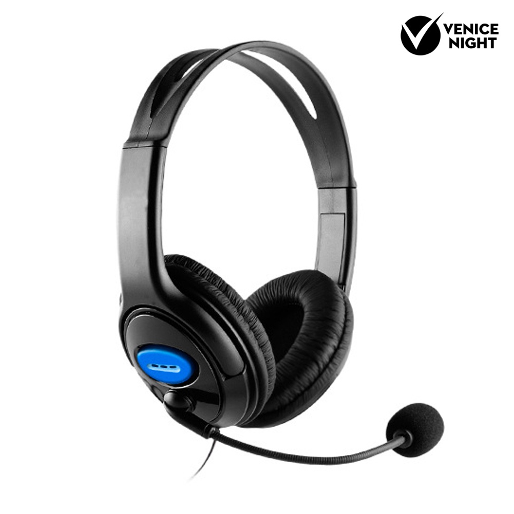 (VNEP) (Berkabel) Stereo Bass Gaming Headset Headphone dengan Mikrofon untuk Telepon Komputer