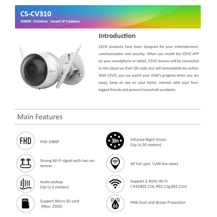 EZVIZ CS-CV310 WIFI CCTV