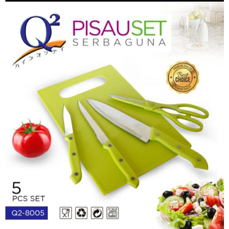 PISAU SET SERBAGUNA Q2-8005 - PISAU STAINLESS STEEL