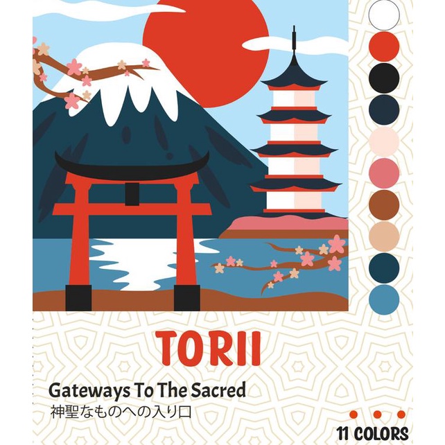

Torii Japan - Paint By Number 11 Color[City Series]|Painting Kit