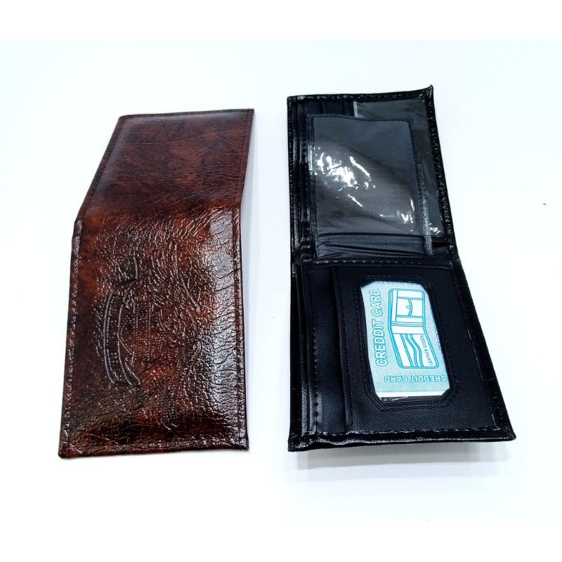 DOMPET PRIA KULIT SINTETIS LIPAT MURAH / DOMPET PRIA KECIL SIMPEL TIPIS PANJANG