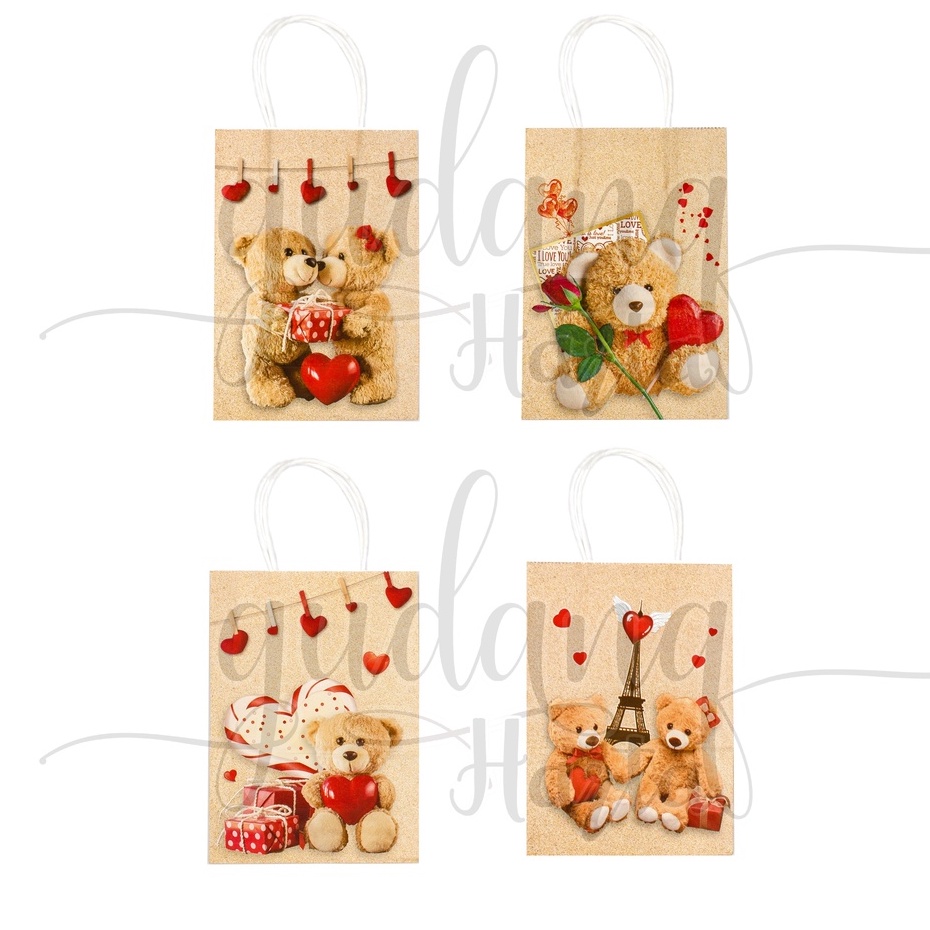 

Paper Bag Brown Bear Tas Kado Goodie Bag Motif Beruang Coklat Unik Simple GH 507020