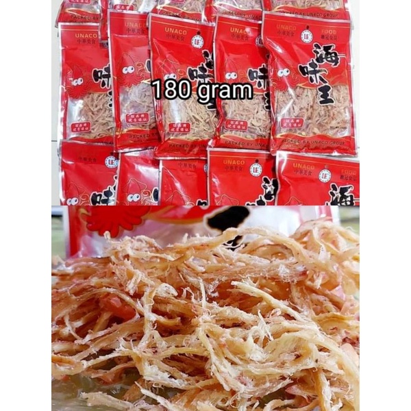 

snack juhi unaco malaysia/ sotong cumi suwir kering