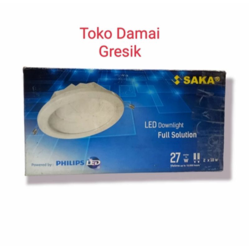 Philips downlight led panel ib 27 watt bulat saka