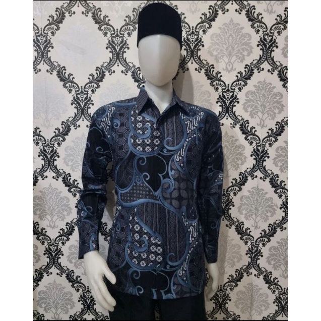 Baju Batik KEMEJA Pria Katun Premium Sragen Super FOURING KATUN || BAHAN HALUS LEMBUT M L XL L3 L5 REGULERFIT