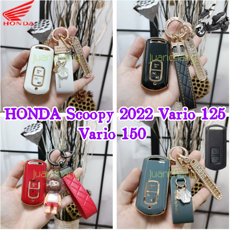 Case Remote Kunci Fob 2 Tombol TPU Untuk HONDA Scoopy 2022 Airblade 150 Klik 150 Vario 125 Vario 150PCX 150 PCX125 150i SH125 Skuter