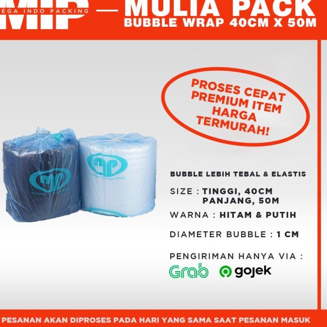 

BUBBLE WRAP ROLL 40CM X 50 METER HITAM PUTIH BUBLE WRAP MULIAPACK - MP ORG 40 Putih