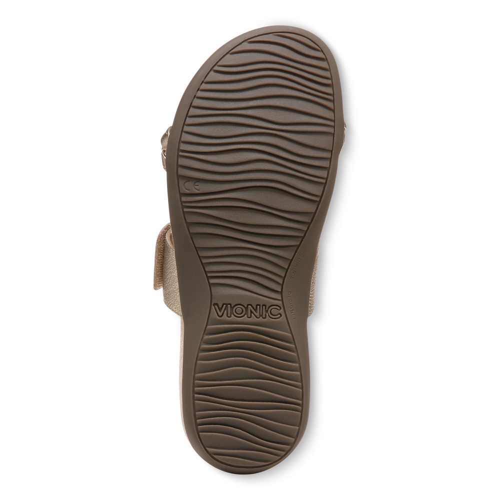 Vionic Jeanne Gold Sandal wanita