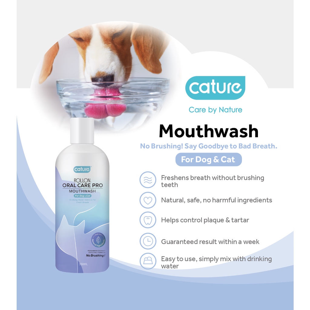 CATURE Oral Care Pro Series 350mL Mouthwash ( BOTTLE ) For Cats &amp; Dogs - Pembersih Mulut &amp; Gigi Untuk Kucing &amp; Anjing