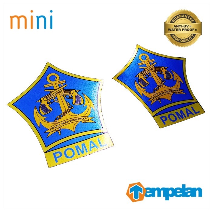 STIKER MINI PREMIUM POLISI MILITER TNI AL POM AL