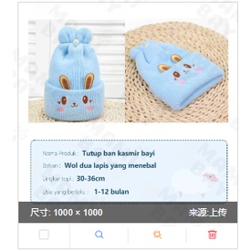 OKEYI Topi Rajut kupluk bayi newborn lucu 0-6 Bulan