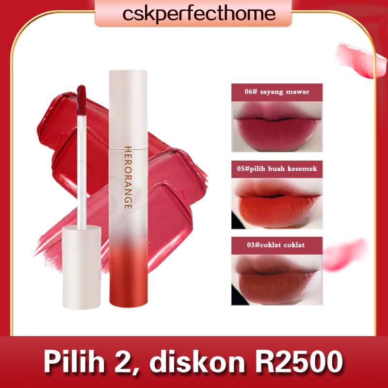 HERORANGE  lipstick Lip Cream Matte Tahan Lama Pelembab Long lasting matte Lip Clay | Lip Stain | Li