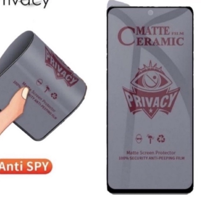 anti spy privacy matte ceramic anti gores xiaomi redmi A1 10C 10A 9C 9A 8A 7A 6A note 7 note 8 note 9 note 10 note 11 note 11 pro note 10 pro note 9 pro note 8 pro note 7 pro anti minyak fullayar