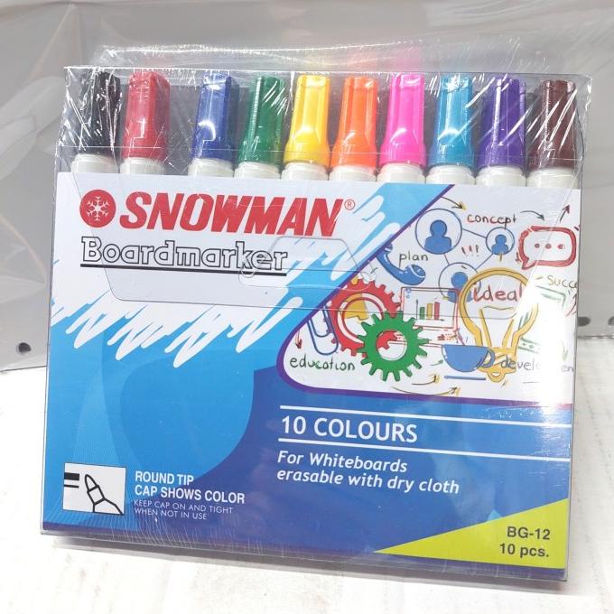 

Sale Spidol Snowman Whiteboard BG-12 set 10 warna /ALAT TULIS AESTHETIC/ALAT TULIS SEKOLAH/ALAT TULIS SET/ALAT TULIS LENGKAP/ALAT TULIS ANAK/ALAT TULIS LUCU