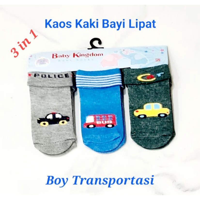 Kaos Kaki 3 in 1 baby kingdom KK-06 kaos kaki bayi baru lahir kaos kaki bayi new born