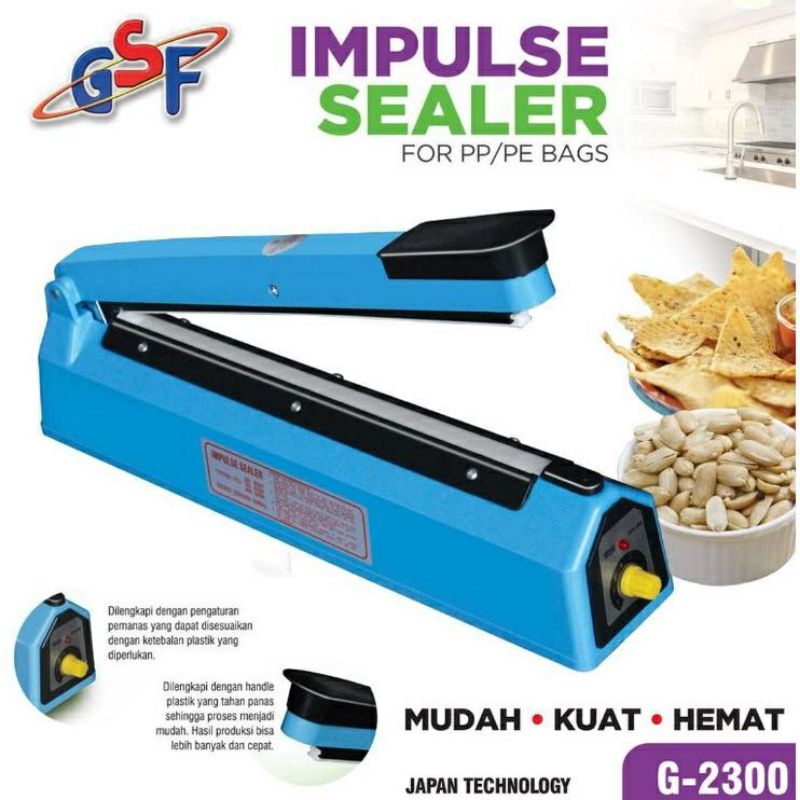 Impulse Sealer Alat Press Plastik Merk GSF 30 cm